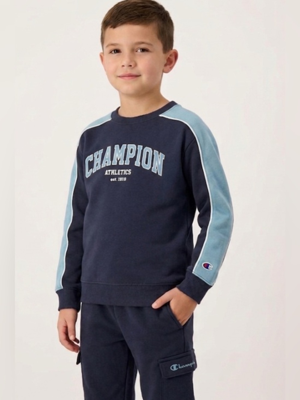 Champion 3 Piece Track Suit Navy Sweat Suit for Kids Size 7 NWT
